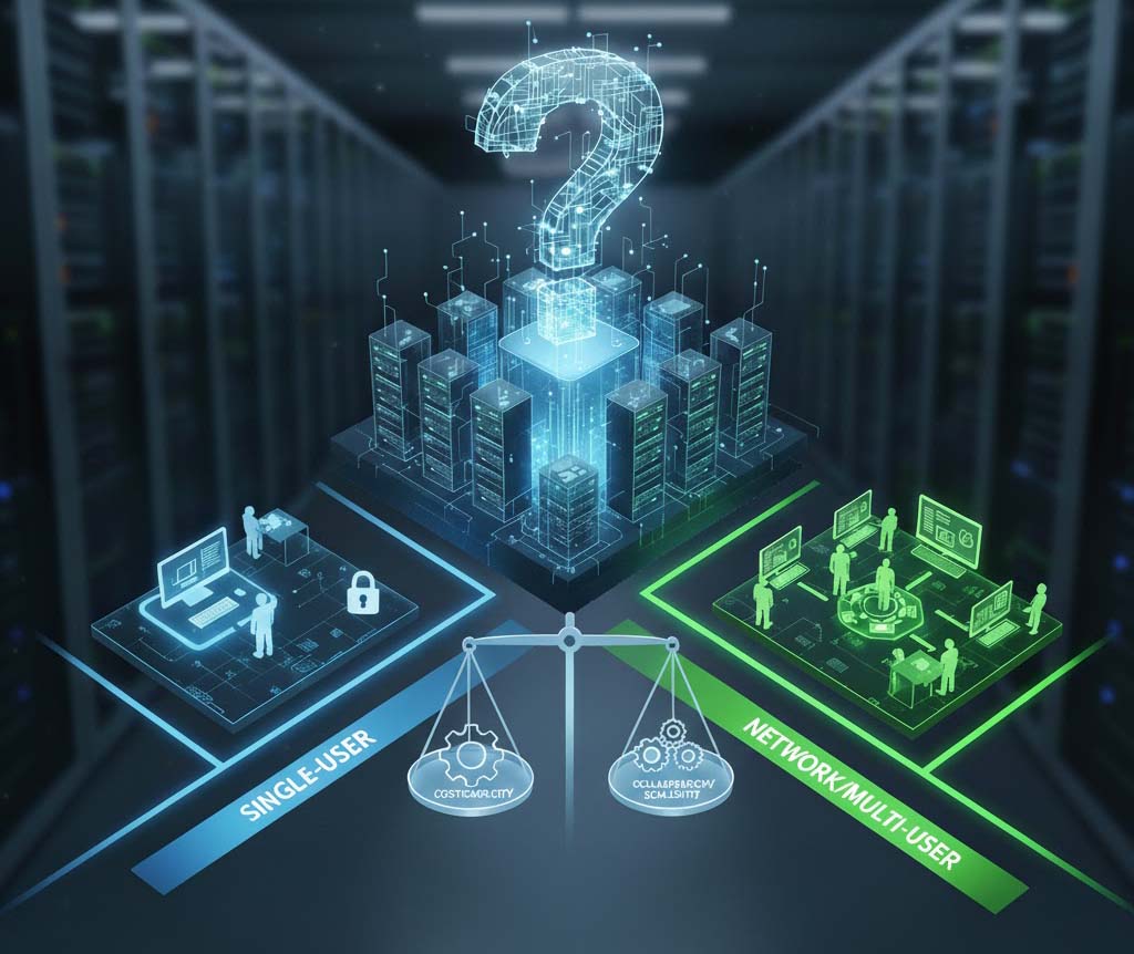 چرا انتخاب نسخه تک کاربره یا نسخه شبکه نرم افزار مهم است؟