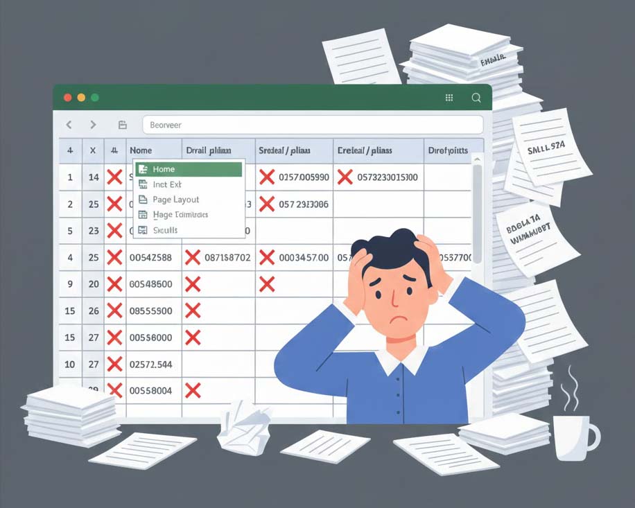 چرا نگهداری شماره تماس مشتریان در اکسل اشتباه است؟ (و راه حل جایگزین چیست؟)